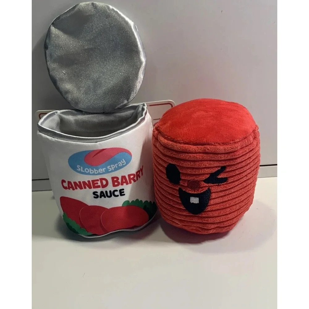 Bark Box Dog Toy CANNED BARRY 2023 Seasonal‎ LARGE Crinkle Squeaky Multi TOY